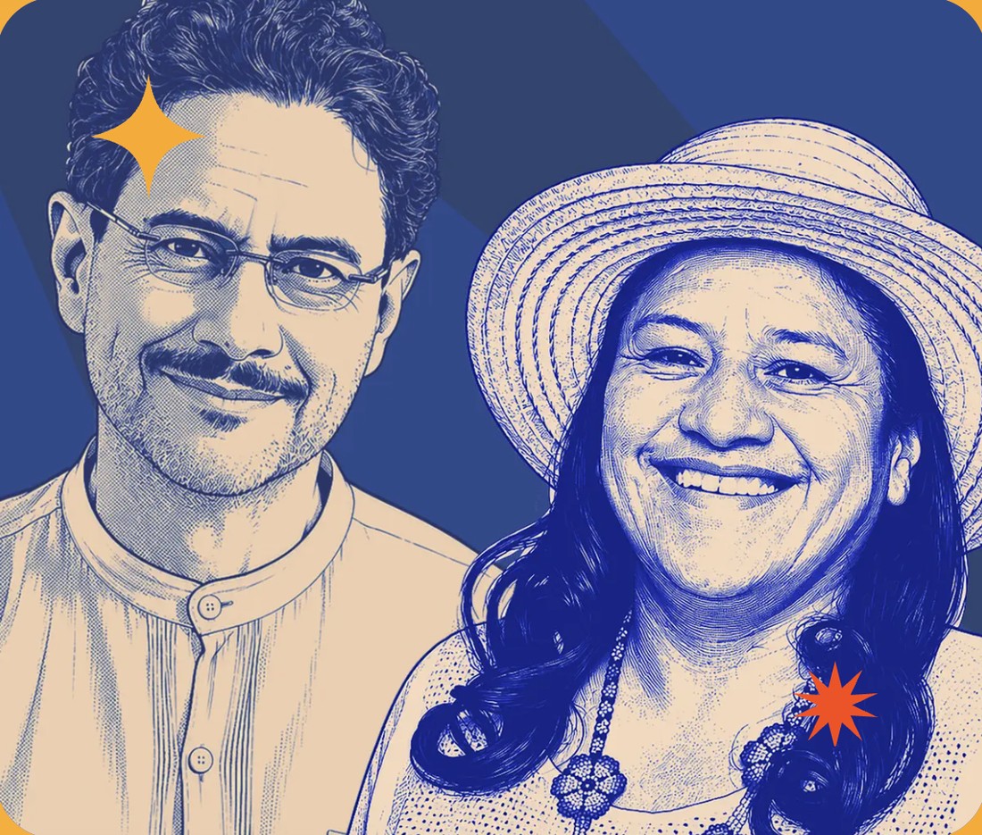 Presidente Iv&aacute;n Cepeda y Vicepresidenta Aida Quilcu&eacute;
